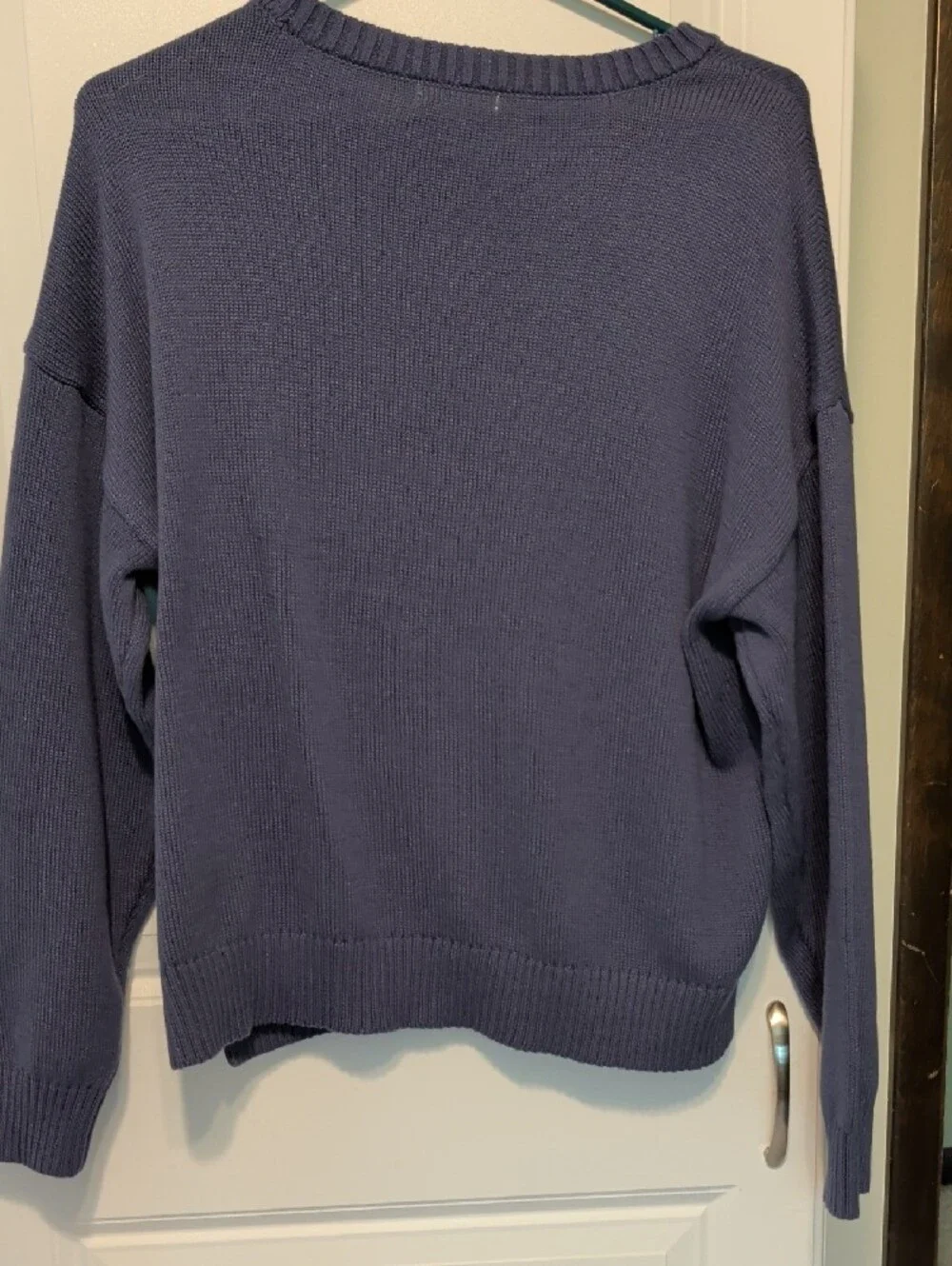 No Comment Navy Dog Knit Sweater - Cute Puppy Design